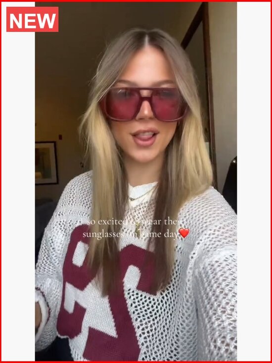 Retro Oversized Square Aviator Sunglasses with Double Bridge UV400